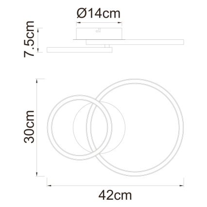 Globo - LED Prisadený luster LED/18W/230V