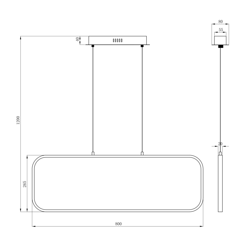 Globo - LED Luster na lanku LED/24W/230V