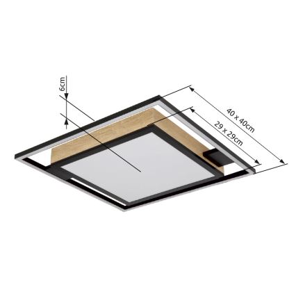 Globo - LED Stmievateľné stropné svietidlo LED/40W/230V 2700-6500K + diaľkové ovládanie