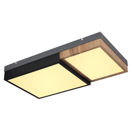 Globo 67286-30 - LED stropné svietidlo GUNDI LED/30W/230V 35x65 cm hnedá/čierna