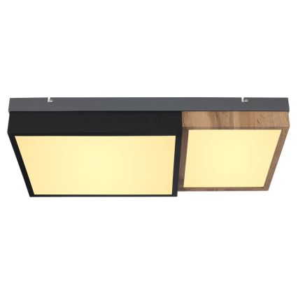 Globo 67286-30 - LED stropné svietidlo GUNDI LED/30W/230V 35x65 cm hnedá/čierna