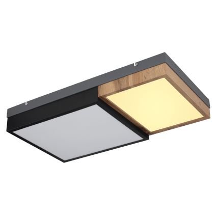 Globo 67286-30 - LED stropné svietidlo GUNDI LED/30W/230V 35x65 cm hnedá/čierna
