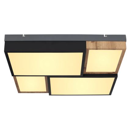 Globo 67286-50 - LED Stropné svietidlo GUNDI LED/50W/230V 60x60 cm hnedá/čierna