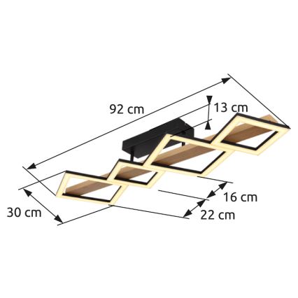 Globo - LED Stropné svietidlo LED/35W/230V 3000K hnedá