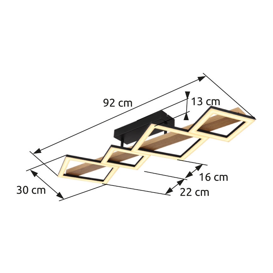 Globo - LED Stropné svietidlo LED/35W/230V 3000K hnedá