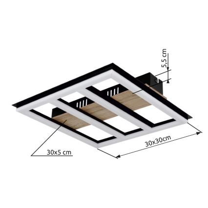 Globo - LED Stropné svietidlo LED/18W/230V 3000K 30x30 cm