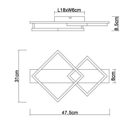 Globo - LED Stropné svietidlo LED/18W/230V