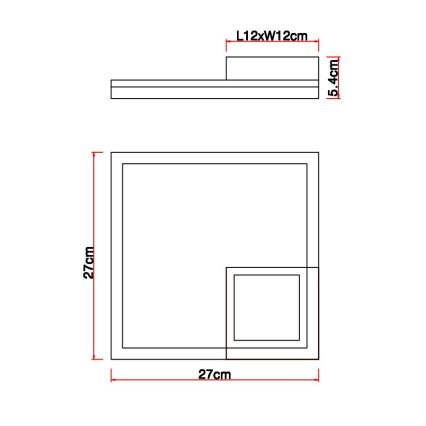 Globo - LED Stropné svietidlo LED/12W/230V