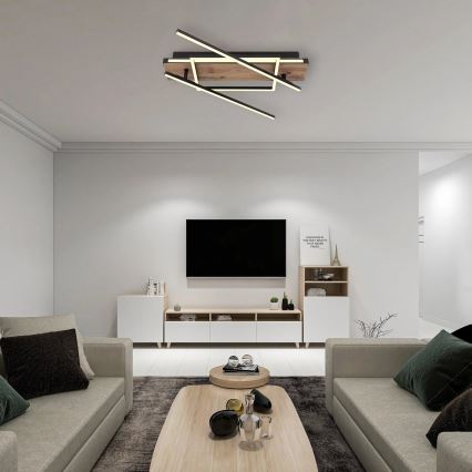 Globo 67299D3 - LED Stropné svietidlo COLLI LED/40W/230V 88x120 cm béžová/čierna