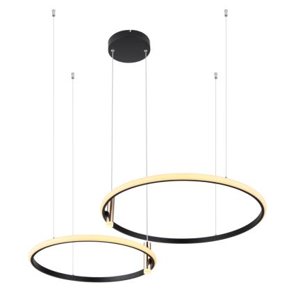 Globo - LED Stmievateľný luster na lanku LED/55W/230V 2700-6000K čierna + diaľkové ovládanie