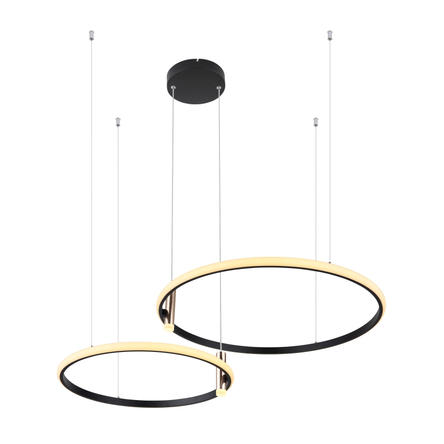 Globo - LED Stmievateľný luster na lanku LED/55W/230V 2700-6000K čierna + diaľkové ovládanie