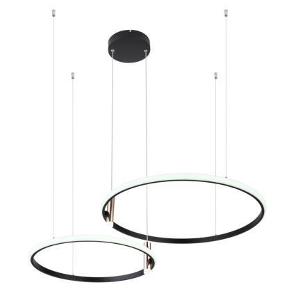 Globo - LED Stmievateľný luster na lanku LED/55W/230V 2700-6000K čierna + diaľkové ovládanie