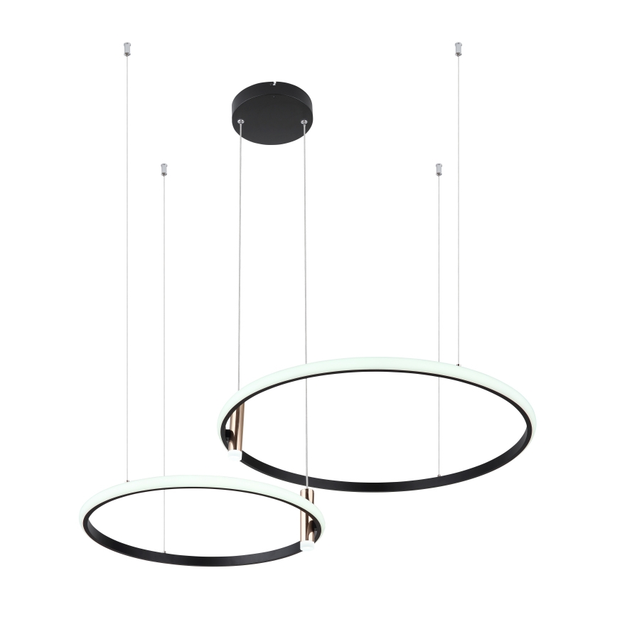 Globo - LED Stmievateľný luster na lanku LED/55W/230V 2700-6000K čierna + diaľkové ovládanie