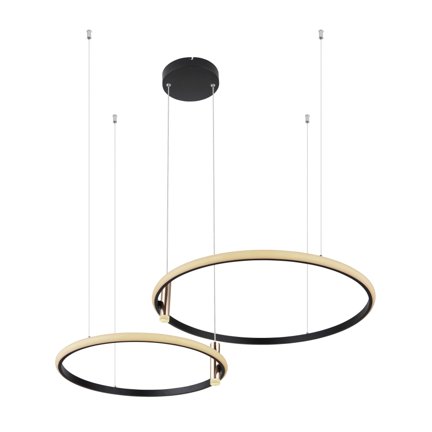 Globo - LED Stmievateľný luster na lanku LED/55W/230V 2700-6000K čierna + diaľkové ovládanie