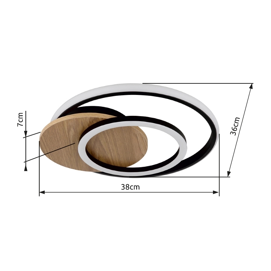 Globo - LED Stropné svietidlo LED/24W/230V čierna