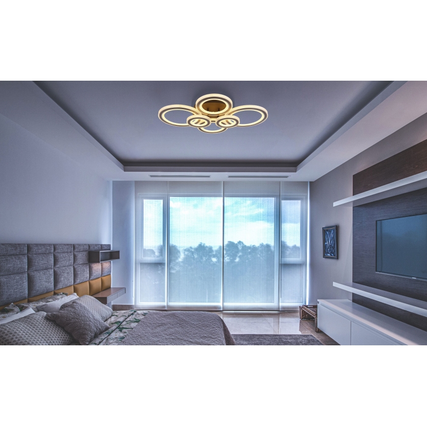 Globo - LED Stmievateľné stropné svietidlo LED/60W/230V 2700-6000K 56x78 cm antracit + diaľkové ovládanie
