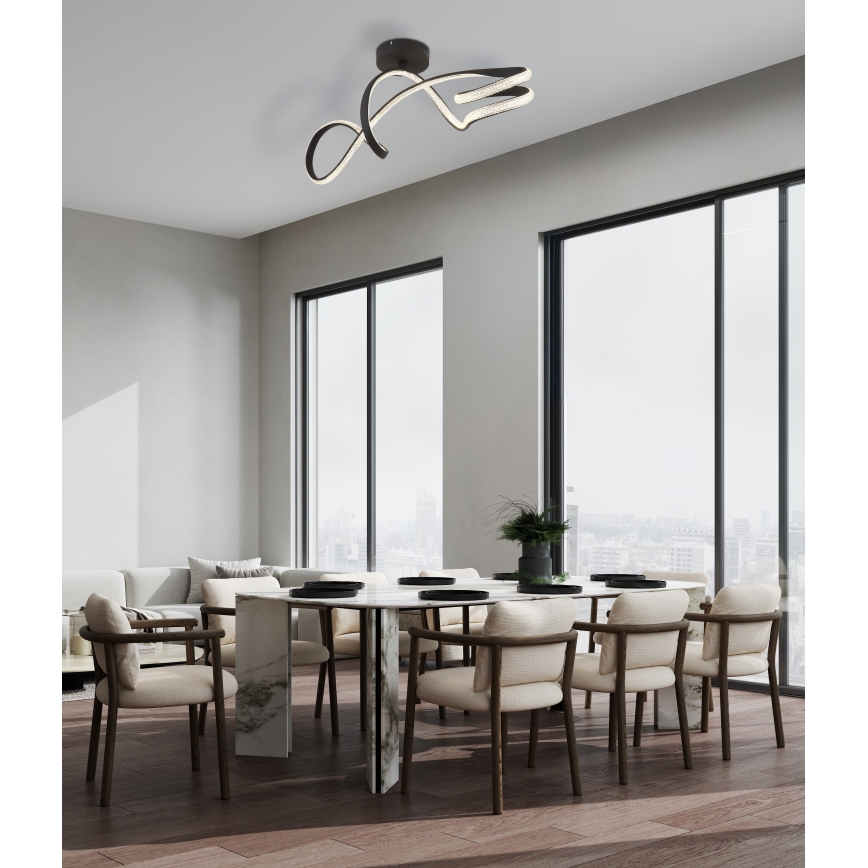 Globo - LED Prisadený luster LED/30W/230V čierna