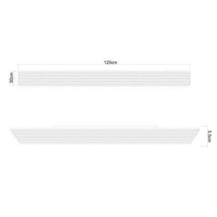 Globo - Stmievané LED stropné svietidlo LED/40W/230V 2700-6500K 30x120 cm + diaľkové ovládanie