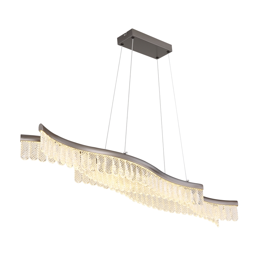 Globo - LED Luster na lanku LED/35W/230V 3200K matný chróm