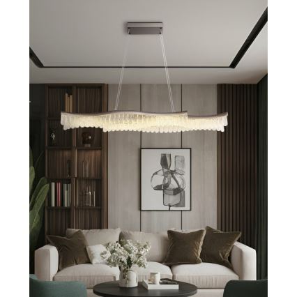 Globo - LED Luster na lanku LED/35W/230V 3200K matný chróm