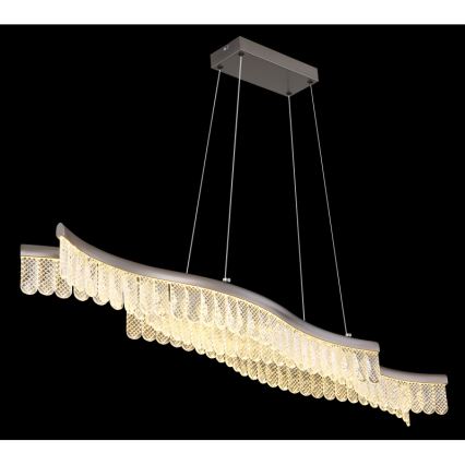 Globo - LED Luster na lanku LED/35W/230V 3200K matný chróm