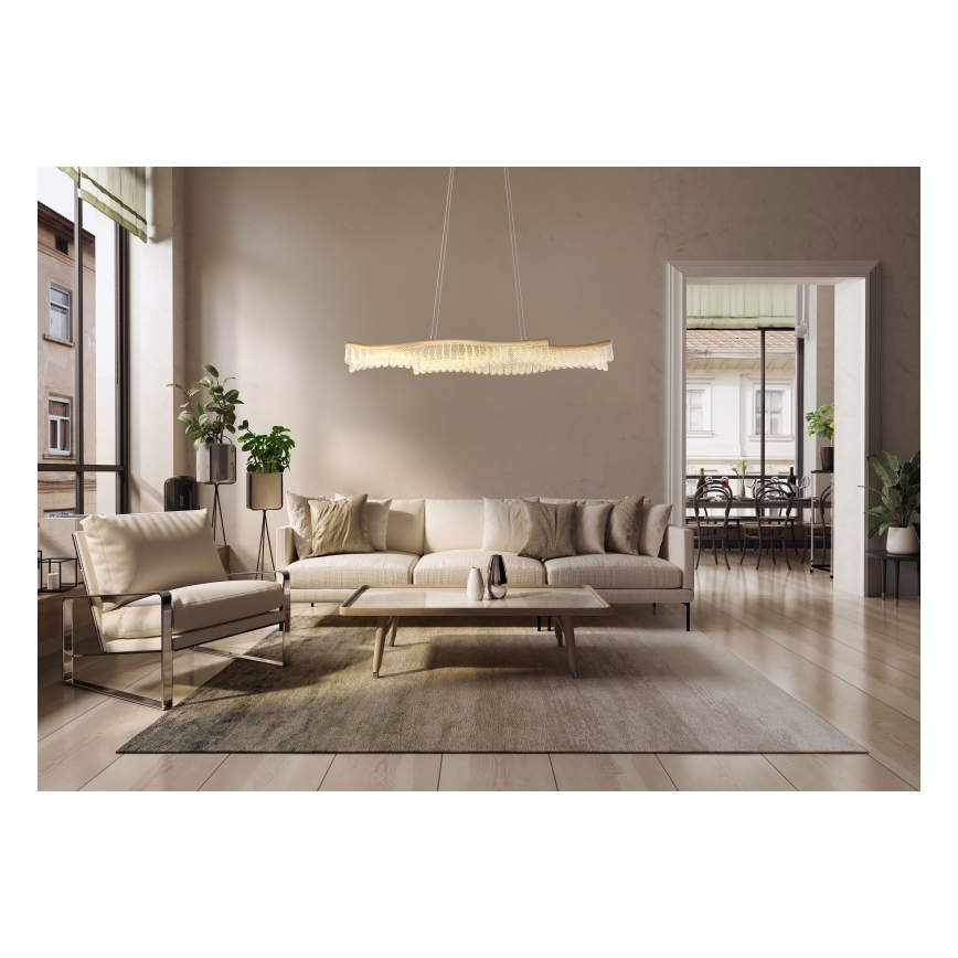 Globo - LED Luster na lanku LED/35W/230V 3200K zlatá