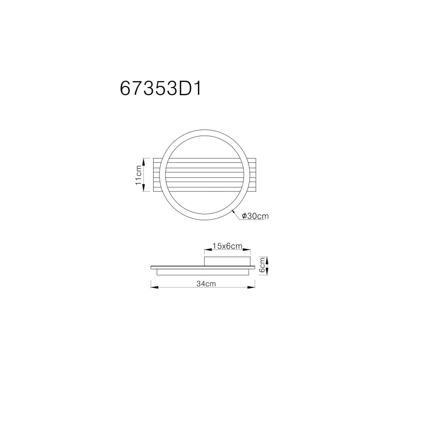 Globo - LED Stropné svietidlo LED/12W/230V 3000K 30x34 cm