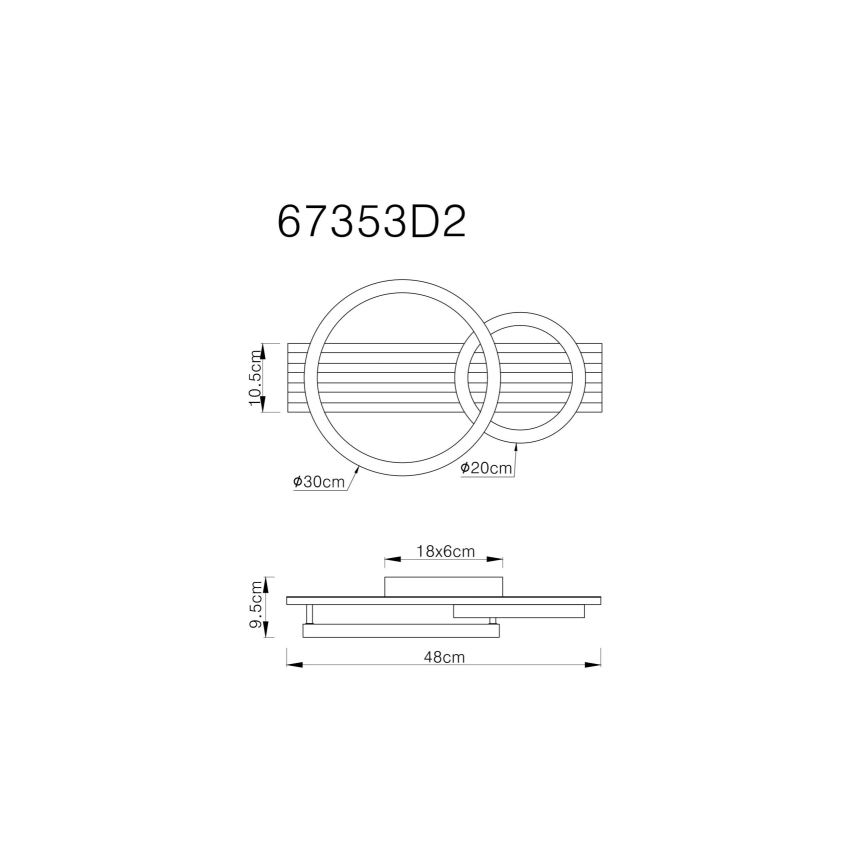 Globo - LED Stropné svietidlo LED/18W/230V 3000K 30x48 cm