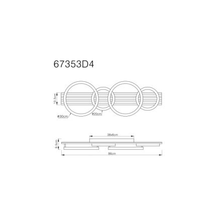 Globo - LED Stropné svietidlo LED/30W/230V 3000K 30x86 cm