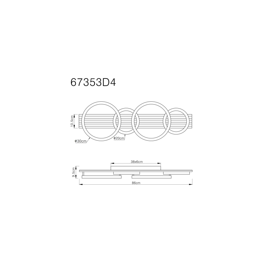 Globo - LED Stropné svietidlo LED/30W/230V 3000K 30x86 cm