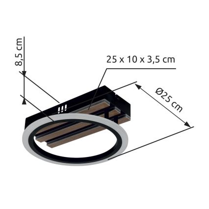 Globo - LED stropné svietidlo LED/10W/230V 3000/4200/6000K