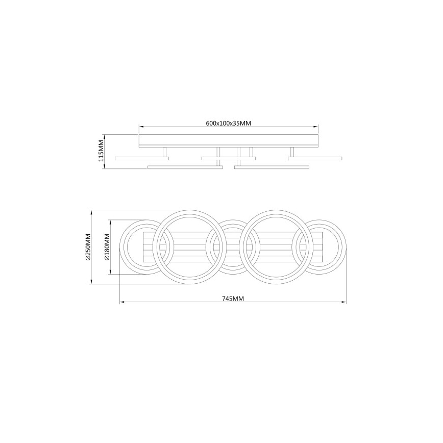 Globo - LED stropné svietidlo LED/34W/230V 3000/4200/6000K
