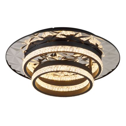 Globo - LED Stropné svietidlo LED/24W/230V 3000K 40x50,5 cm čierna/lesklý chróm