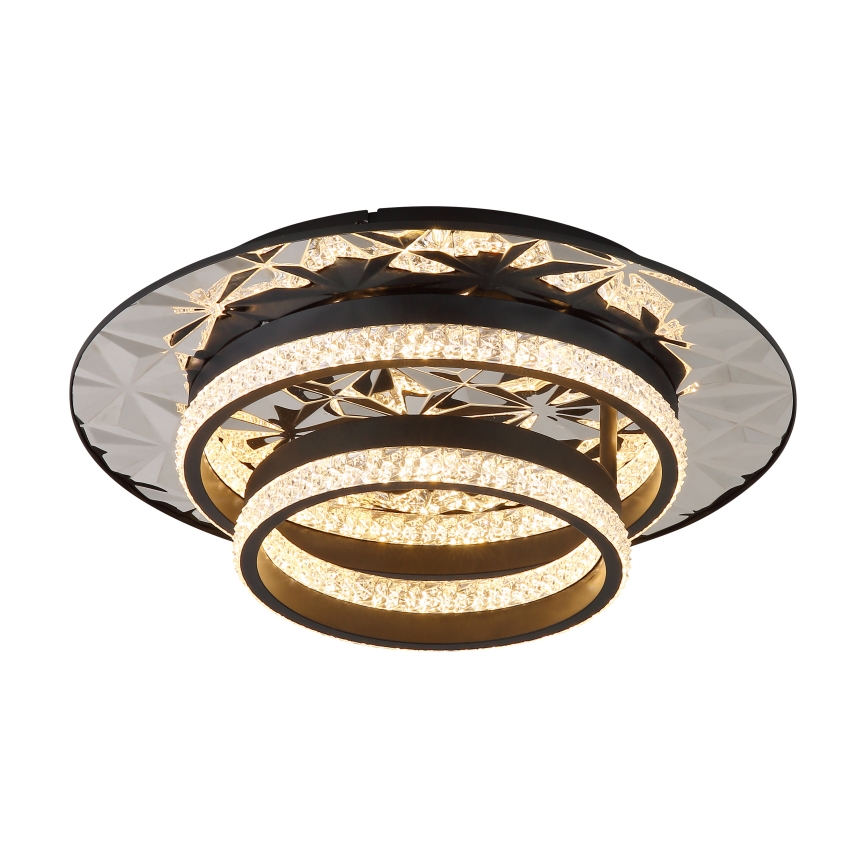 Globo - LED Stropné svietidlo LED/24W/230V 3000K 40x50,5 cm čierna/lesklý chróm