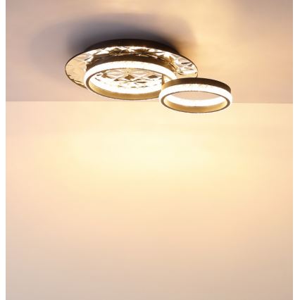 Globo - LED Stropné svietidlo LED/24W/230V 3000K 40x50,5 cm čierna/lesklý chróm