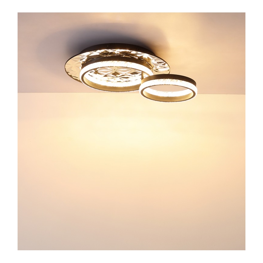 Globo - LED Stropné svietidlo LED/24W/230V 3000K 40x50,5 cm čierna/lesklý chróm