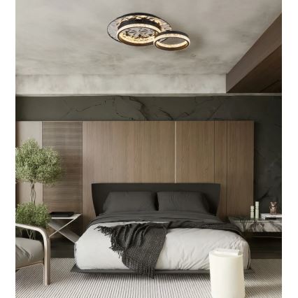 Globo - LED Stropné svietidlo LED/24W/230V 3000K 40x50,5 cm čierna/lesklý chróm