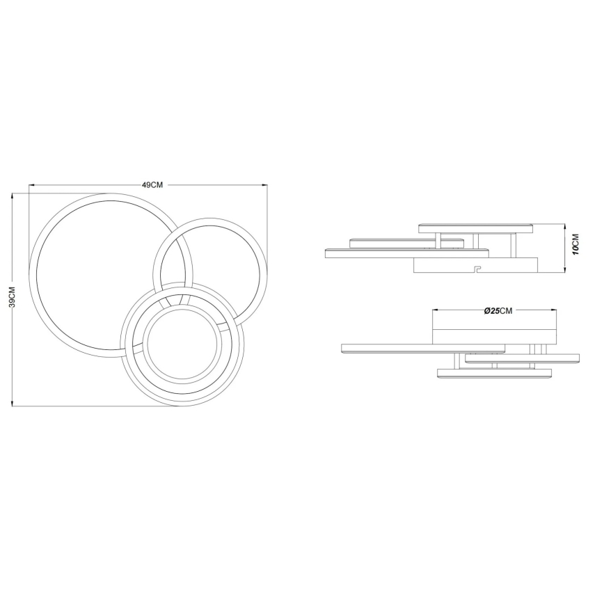 Globo - LED stropné svietidlo LED/40W/230V 3000K 49x39 cm