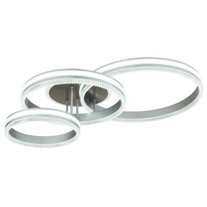 Globo - LED stmievateľné stropné svietidlo LED/72W/230V 2700-6000K strieborné + diaľkové ovládanie
