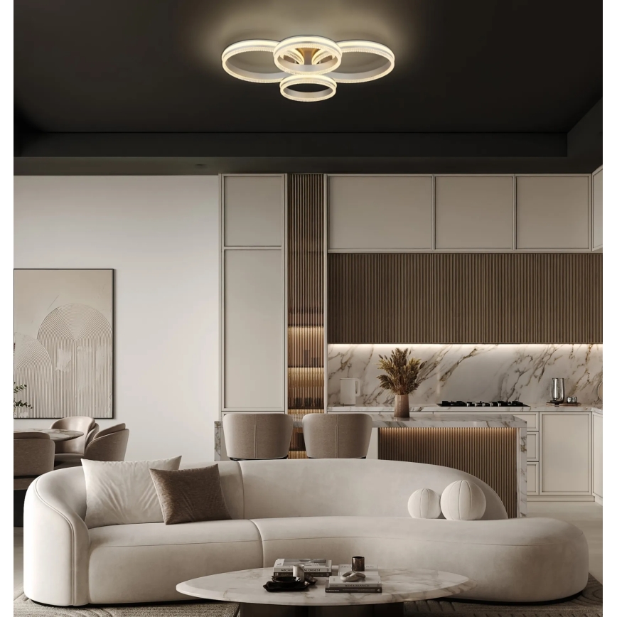 Globo - stmievateľné LED stropné svietidlo LED/90W/230V 2700-6000K strieborné + diaľkové ovládanie