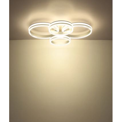 Globo - stmievateľné LED stropné svietidlo LED/90W/230V 2700-6000K strieborné + diaľkové ovládanie