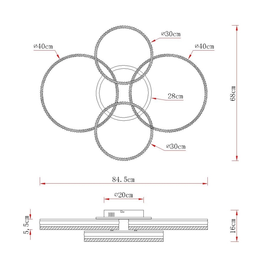 Globo - stmievateľné LED stropné svietidlo LED/90W/230V 2700-6000K strieborné + diaľkové ovládanie