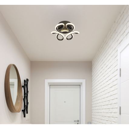 Globo - LED Stropné svietidlo LED/24W/230V 2700/4000/6000K pr. 26 cm čierna