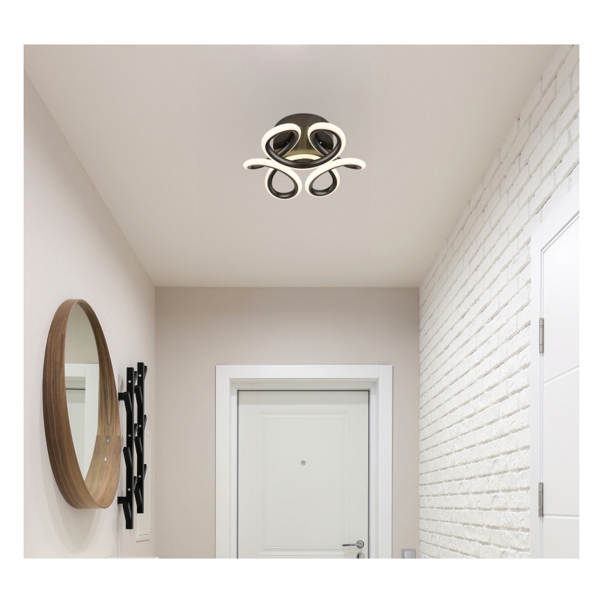 Globo - LED Stropné svietidlo LED/24W/230V 2700/4000/6000K pr. 26 cm čierna