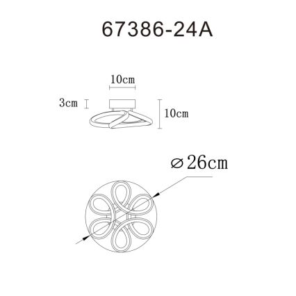 Globo - LED Stropné svietidlo LED/24W/230V 2700/4000/6000K pr. 26 cm čierna