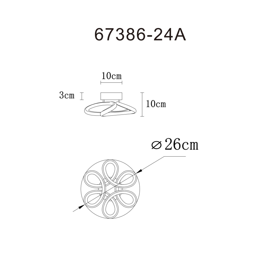 Globo - LED Stropné svietidlo LED/24W/230V 2700/4000/6000K pr. 26 cm čierna