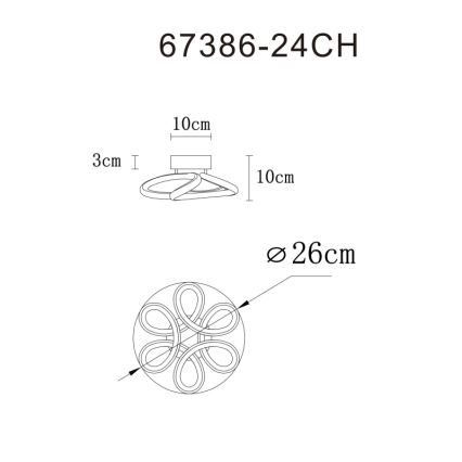 Globo - LED Stropné svietidlo LED/24W/230V 2700/4000/6000K pr. 26 cm zlatá