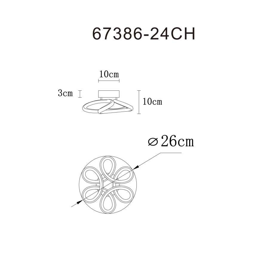 Globo - LED Stropné svietidlo LED/24W/230V 2700/4000/6000K pr. 26 cm zlatá