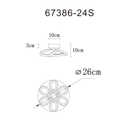 Globo - LED Stropné svietidlo LED/24W/230V 2700/4000/6000K pr. 26 cm matný chróm