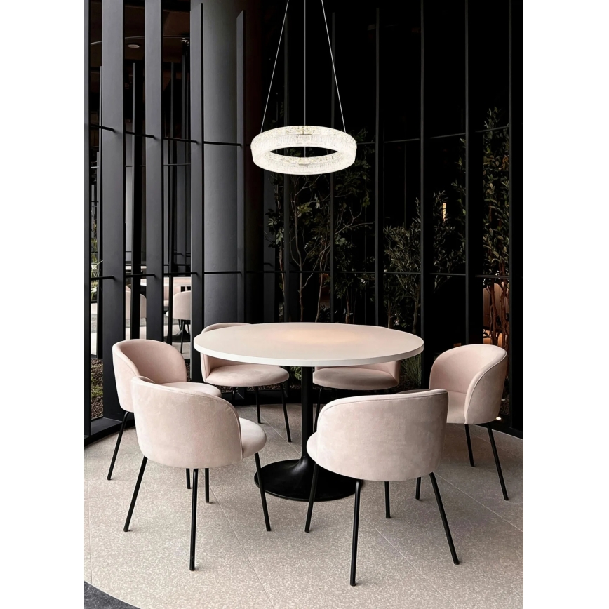 Globo - LED stmievateľný závesný luster na lanku LED/24W/230V 2700-6000K číry + diaľkové ovládanie